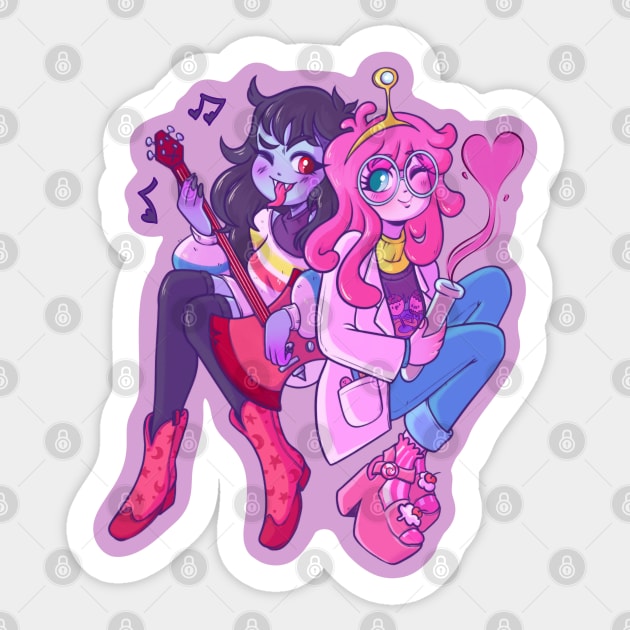 Bubbleline - Adventure Time fanart by anshiehoop Sticker by Anshie Hoop Shop